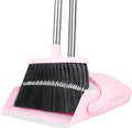 Broom with Dustpan Combo Set for Home, 52-in Long Adjustable Handle Angle Broom and Dustpan Set with Dustpan Comb Teeth for Sweeping Pet Hair Food Dirt Kitchen