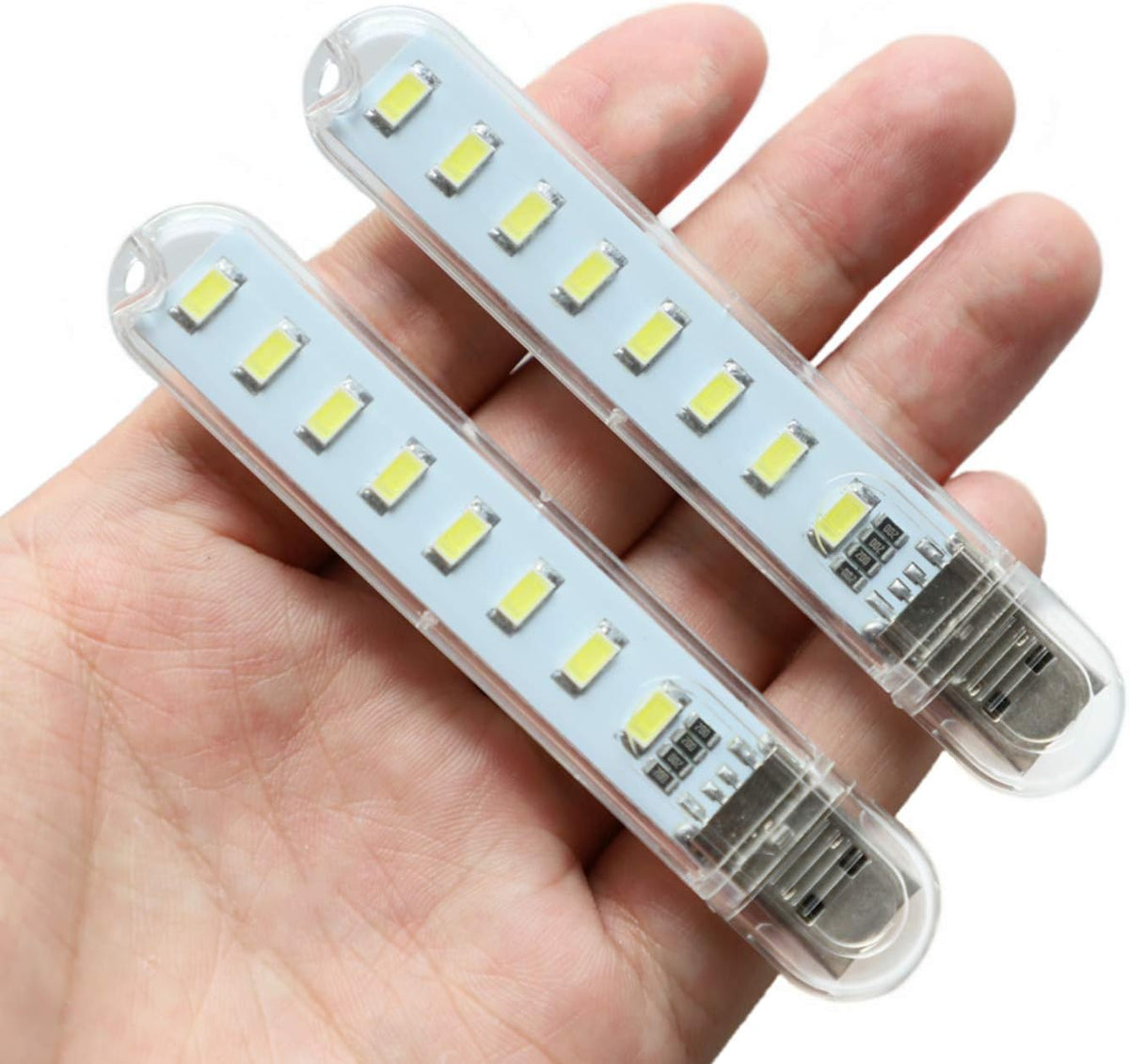 8pcs USB Light,Night Light Plug in,Small Led Light Stick(White)