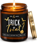 Halloween Candle - Trick or Treat, Winter Candy Apple Scent, Made in USA