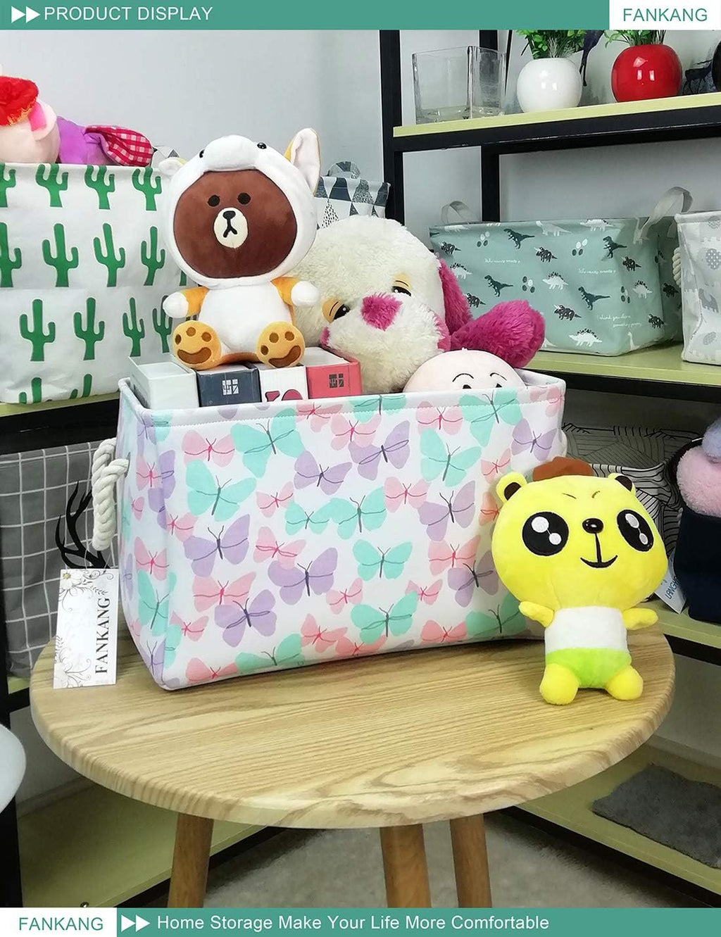 Rectangular Butterfly Laundry Basket