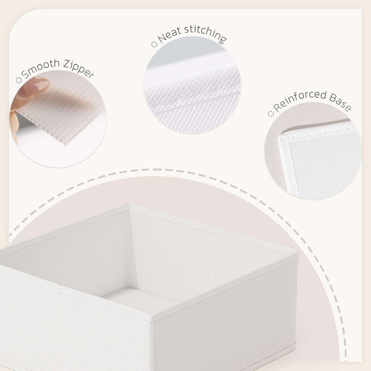 Drawer Organizer, 24 Pack Baby Dresser Organizer for Nursery, Foldable Closet Organizers and Storage Dresser Dividers for Clothes, Socks, Scarves, Ties (White)