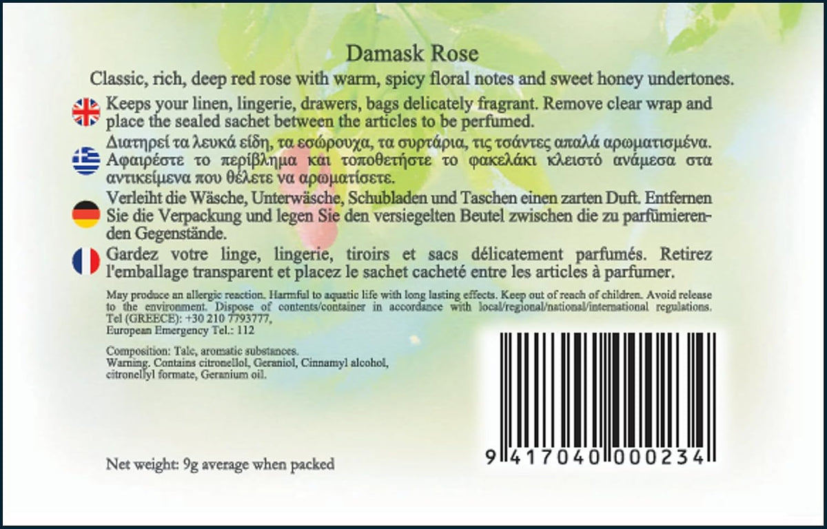 Good Life Damask Rose Scented Sachets | Designed in New Zealand | 12 Sachets