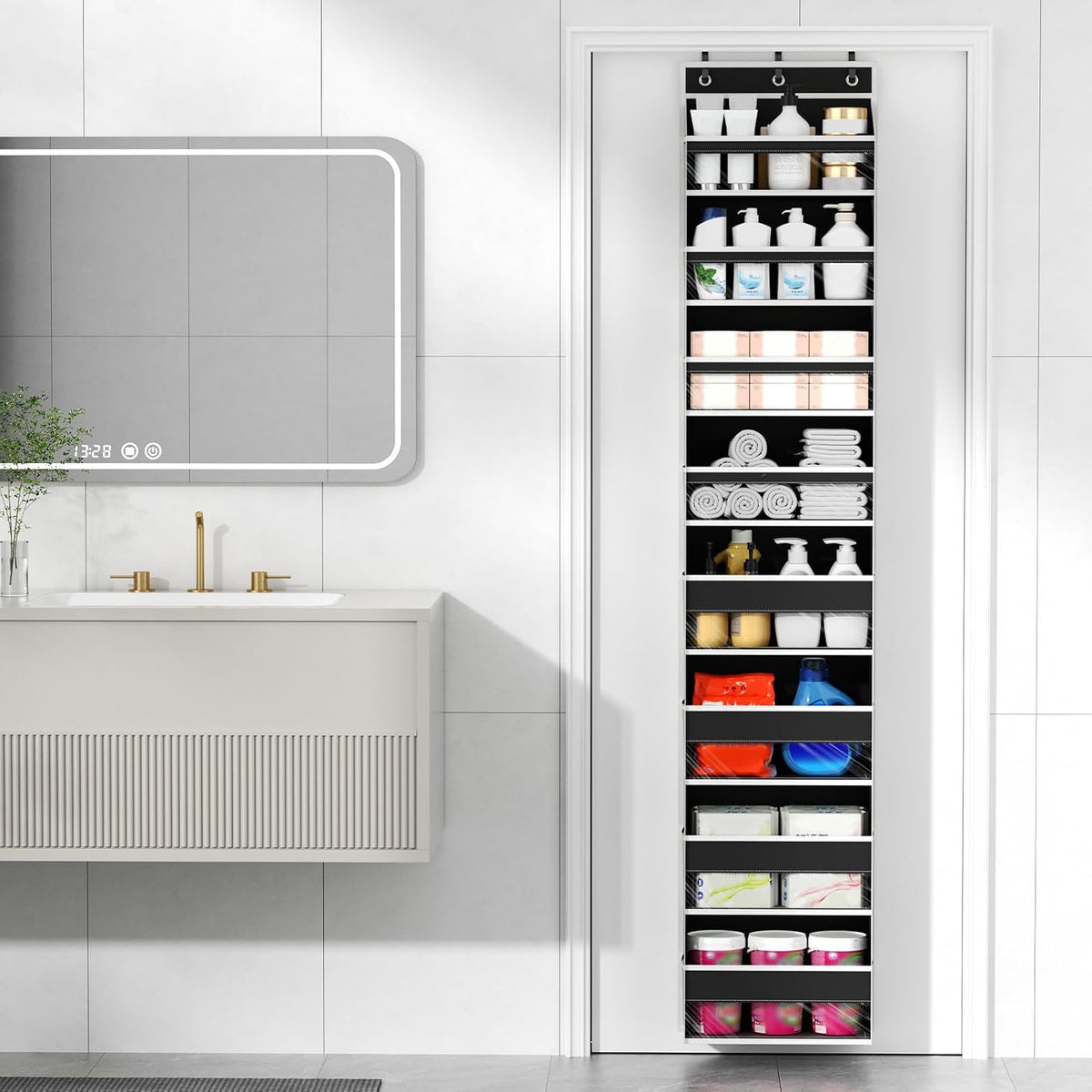 Mefirt Over The Door Organizer, 8 Shelf Door Hanging Organizers