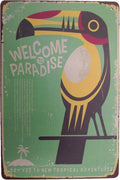 Metal Vintage Tin Sign Decor-Bird Wall Decor for Bar Pub Home Funny Retro Art Sign 12" X 8"