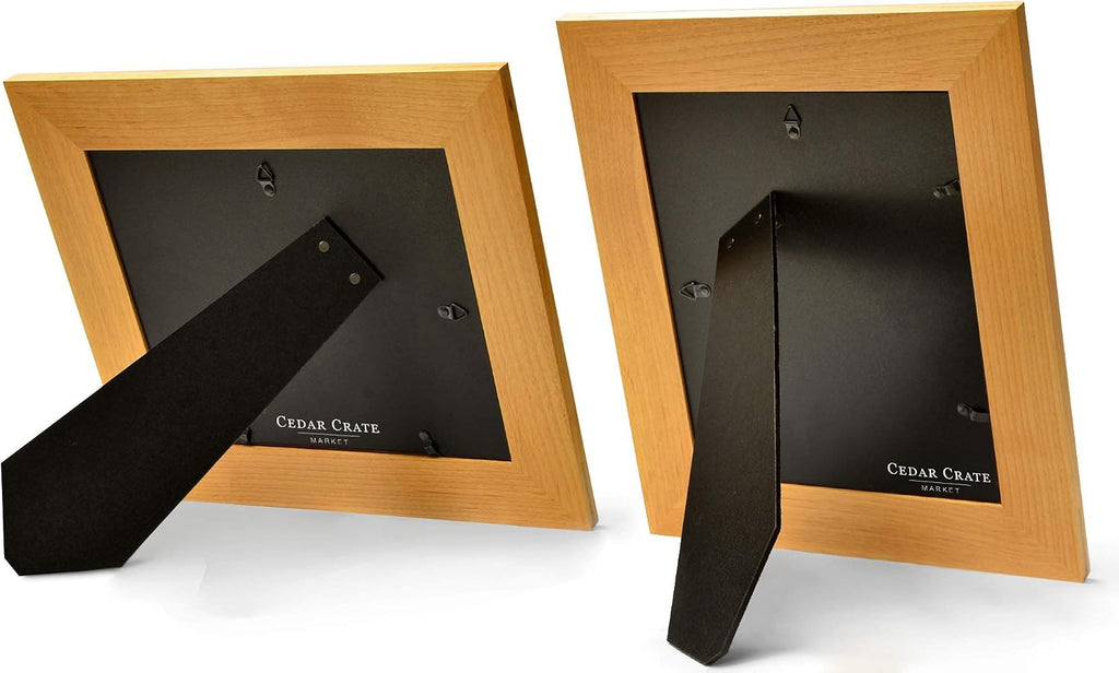 CEDAR CRATE MARKET Grandparent Gifts, Grandparent Picture Frame - Laser Engraved Natural Alder Wood Horizontal Photo Frame, Easel Back, Wall Mount Fits 5x7 Horizontal Portrait Sentimental Gift