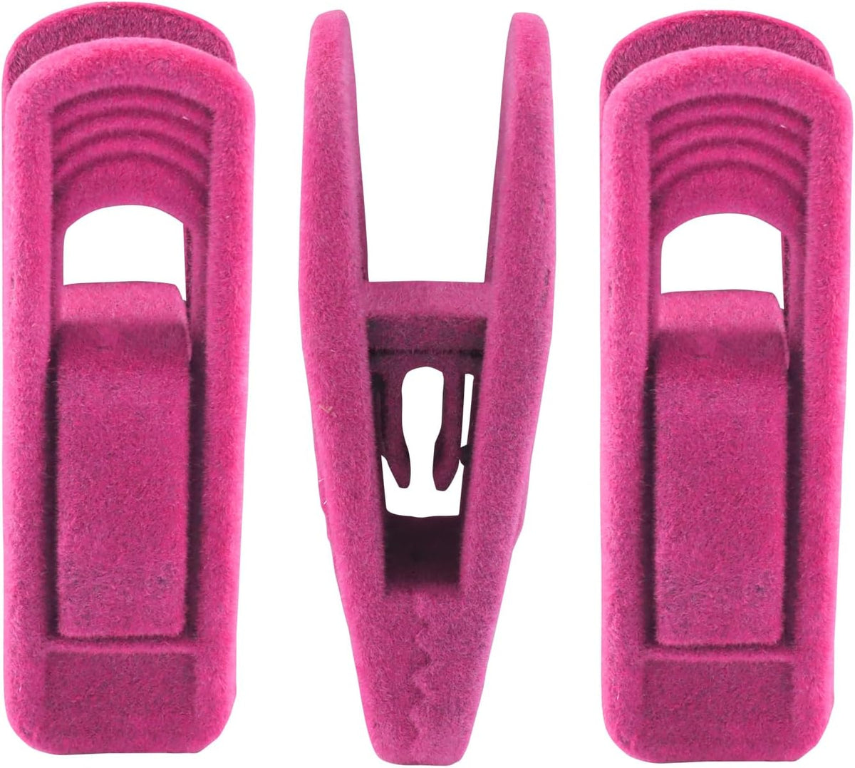 Hot Pink Velvet Hanger Clips, 30 Pack
