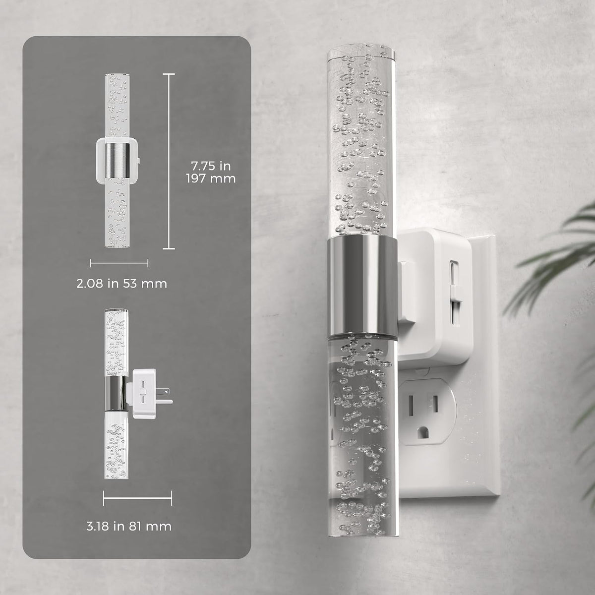 L LOHAS LED Bright Night Light, Night Lights Plug into Wall, 180° Rotating