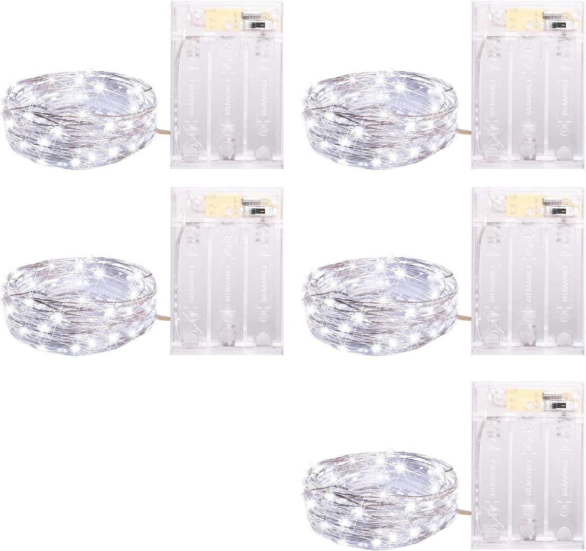 Minetom 5 Pack Fairy Lights Battery Operated, 7Ft 20 LED String Lights