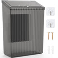 Sealegend Magnetic Trash Can with Lid, Space Saving Lint Bin Black