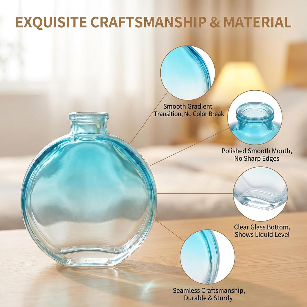 1Pcs 150ml/5oz Empty Refillable Clear Glass Diffuser Bottles Aromatherapy Jar Container Fragrance Accessories Use for DIY Replacement Reed Diffuser Sticks Sets Essential Oils Crafts Decor