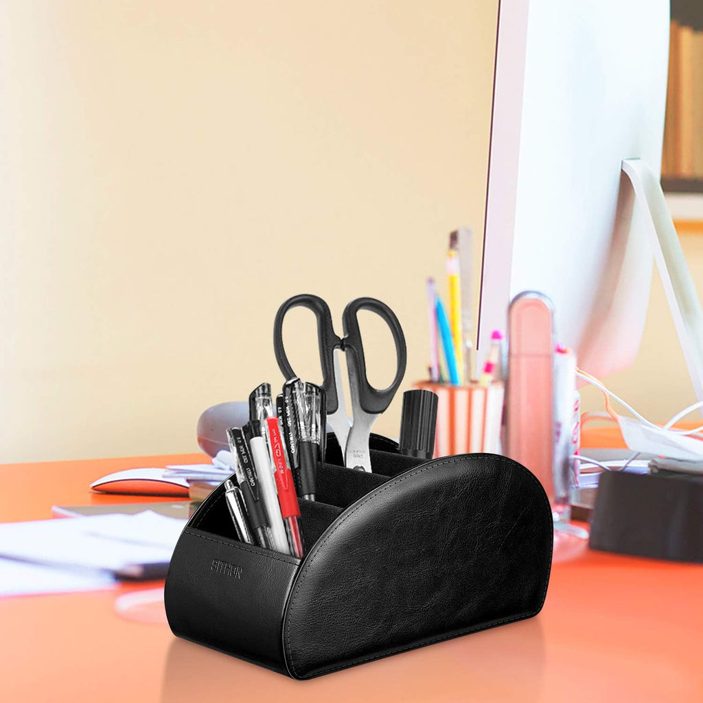 SITHON Remote Control Holder with 5 Compartments [Upgrade Version]