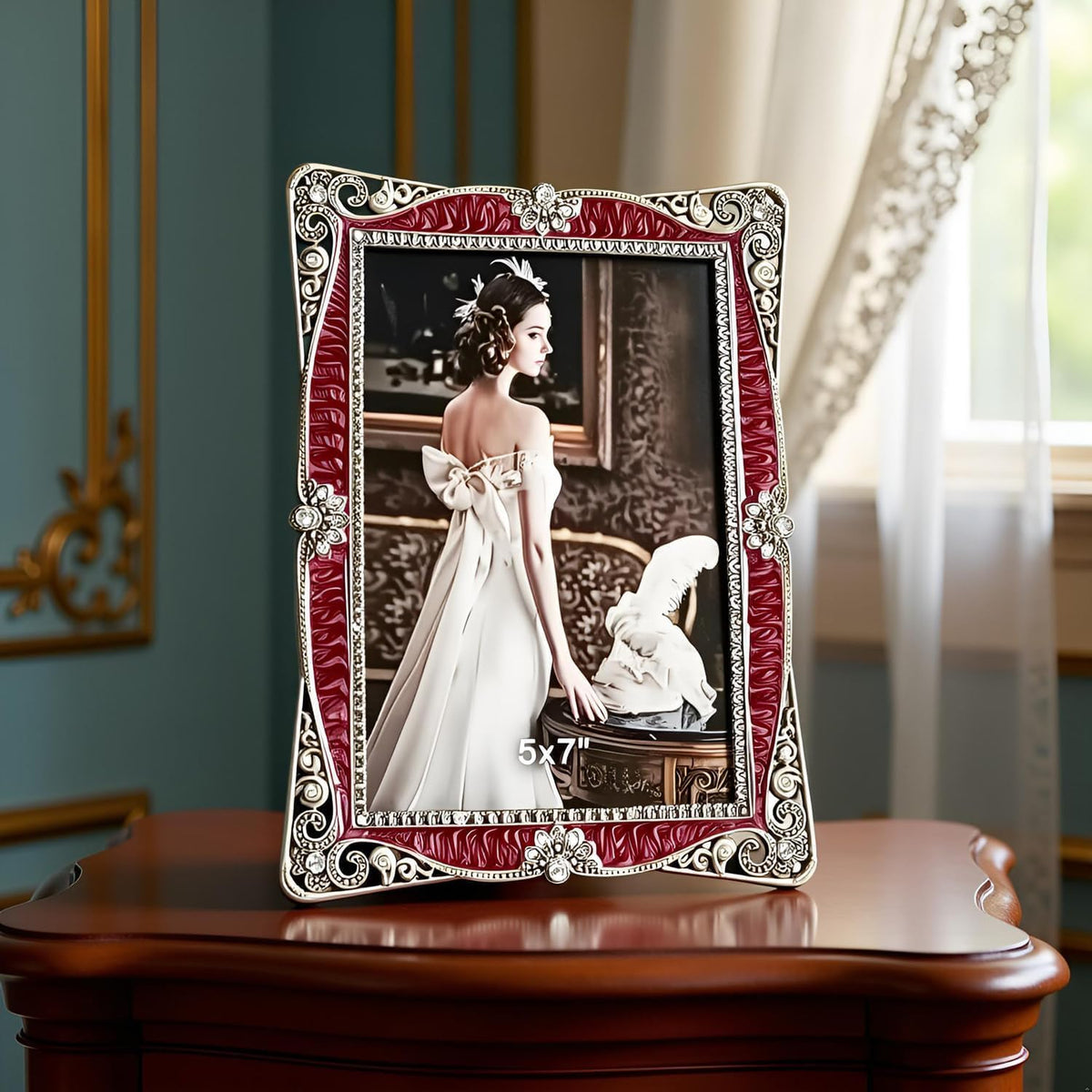 5x7 Vintage Metal Picture Frame, Retro Decoration,