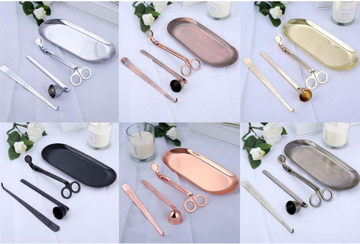 4-in-1 Stainless Steel Candle Care Kit for Candle Lovers, Bronze