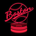 CLORURBANLIVE 3D Baseball Boston Night Light 3D Illusion Lamp with Remote Control 16 Color Options Sports Decor Lighting for Fans - Multicoloured OneSize