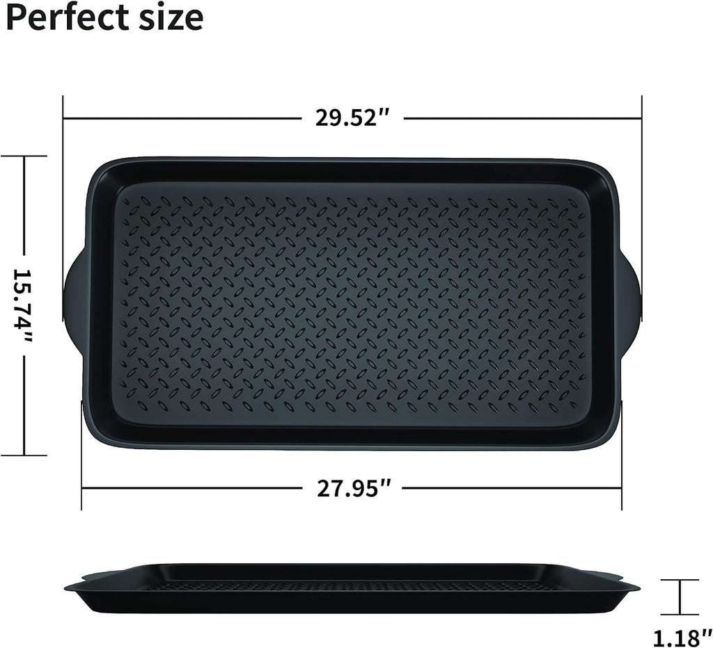 Matace 1 Pack Rubber Small Boot Tray for Entryway,Boot Mat,Shoe Tray,Shoe Mat for Indoor and Outdoor Use, 27.95"x 15.74" (Pack of 1)