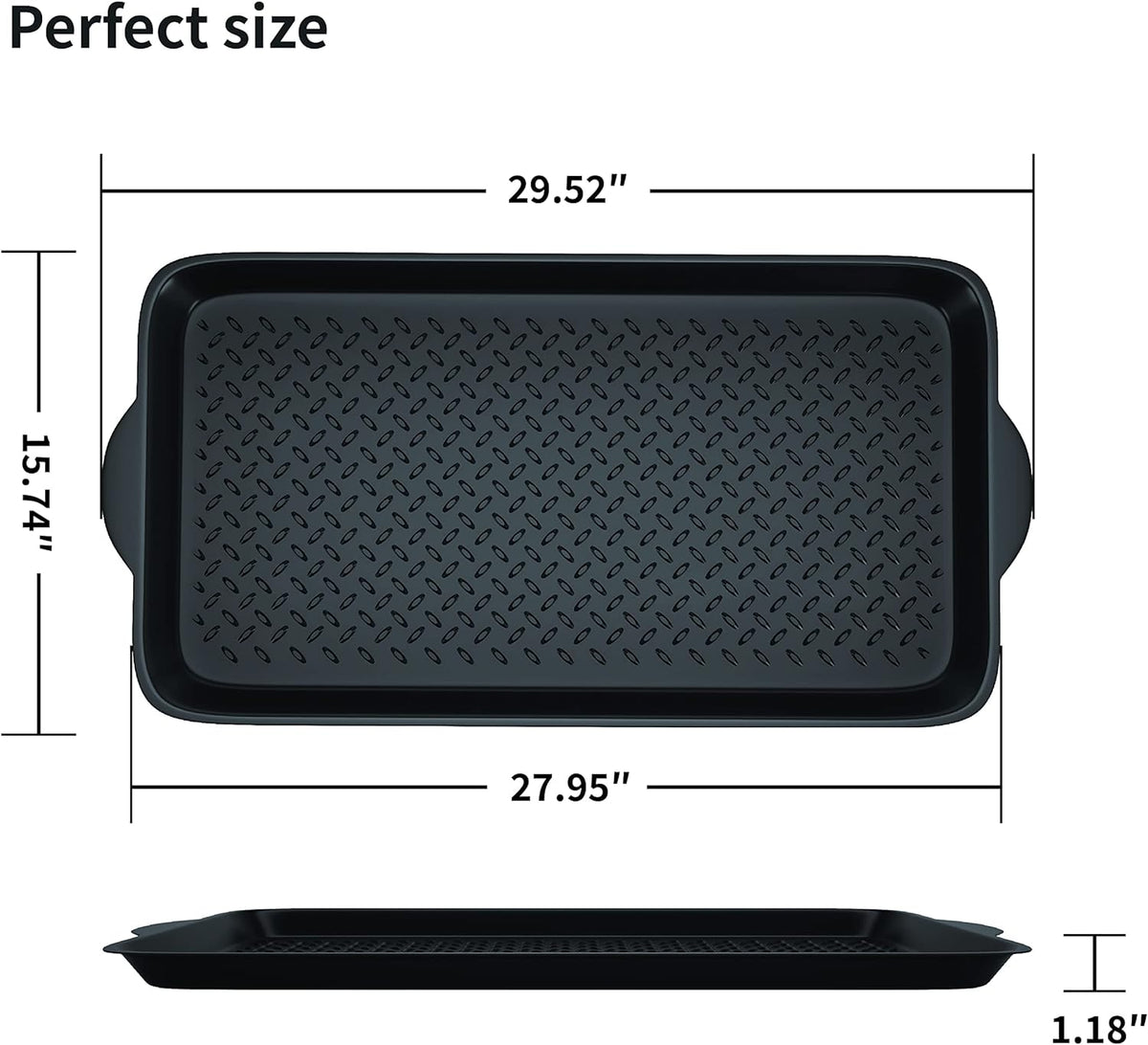 Matace 1 Pack Rubber Small Boot Tray for Entryway,Boot Mat,Shoe Tray,Shoe Mat for Indoor and Outdoor Use, 27.95"x 15.74" (Pack of 1)