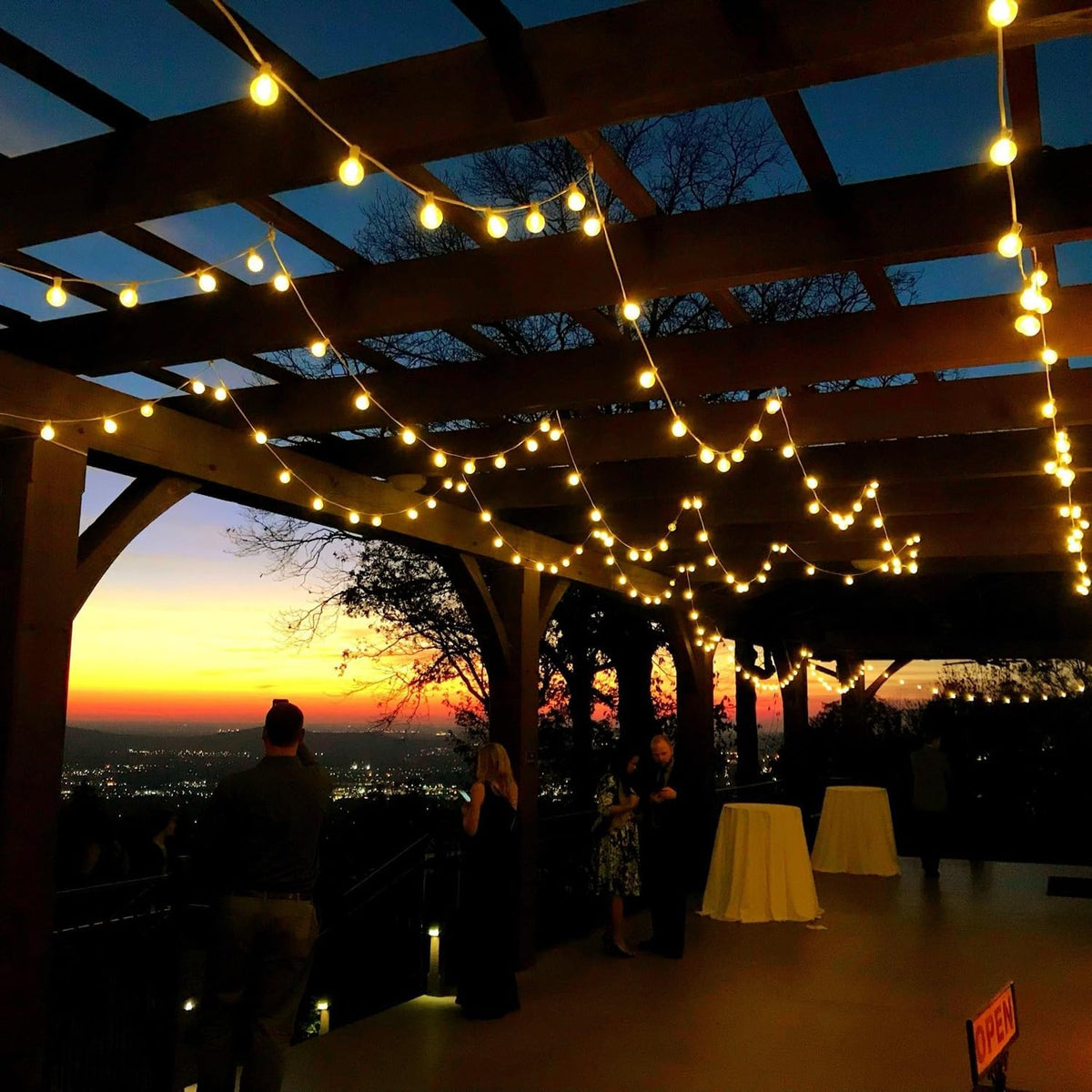White String Lights Outdoor 100FT G40 Globe String Lights White Cord, 50+2 Spare Replaceable Bulbs, for Patio Backyard Gazebo Porch, Connectable, Zip Ties Included, White Wire