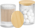 SheeChung 2 Pack Glass Apothecary Jar with Natural Bamboo Lids