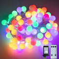 Ogrmar 49FT 100 LED Globe Ball String Lights 8 Modes with Remote Multicolor
