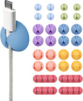 Wrap-It Storage Cable Clips - (Assorted 28-Pack) Macaron