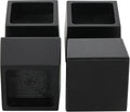 EasyPAG Bed Risers 3 inch Heavy Duty, Elevate Height 2 inch, Wood Furniture Risers for Couch Table Desk, Support 2200 Lbs, 1-inch Deep Anti-Fall Edge Bed Lifts with Non-Slip Pads, 4 Pack, Black