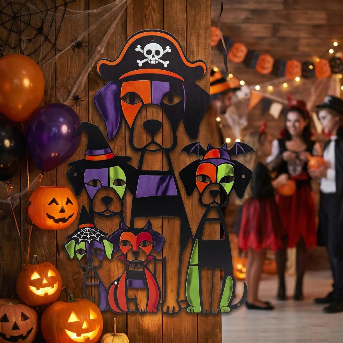 WQLLWFC Halloween Decor Metal Dog Wall Art Fall Decorations for Home