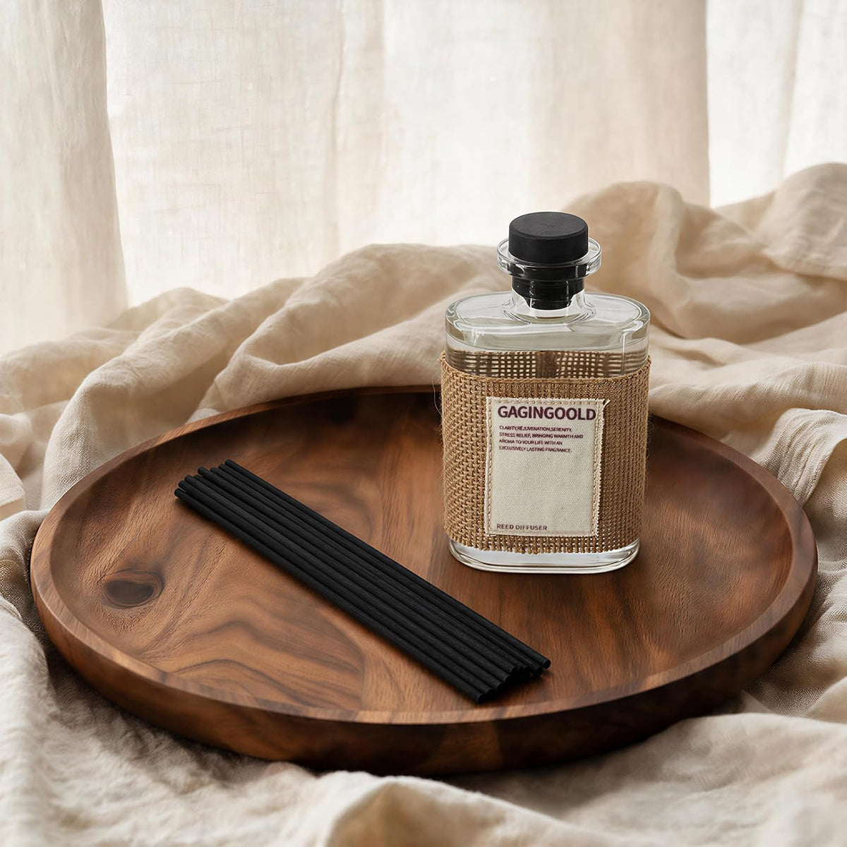 Eucalyptus Mint Scent Reed Diffuser Set with 10 Diffuser Sticks, 5.1 oz
