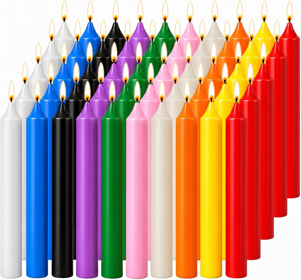 Spell Chime Candles 100-Pack, 4Inch Small Taper Candles, Bulk Candle Sticks