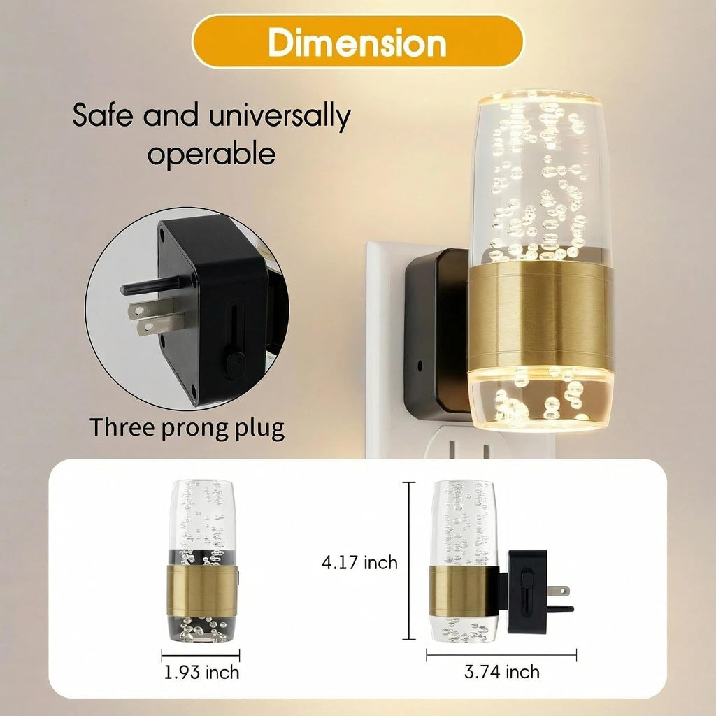 LED Night Light, Dimmable Night Lights Plug into Wall 2 Pack