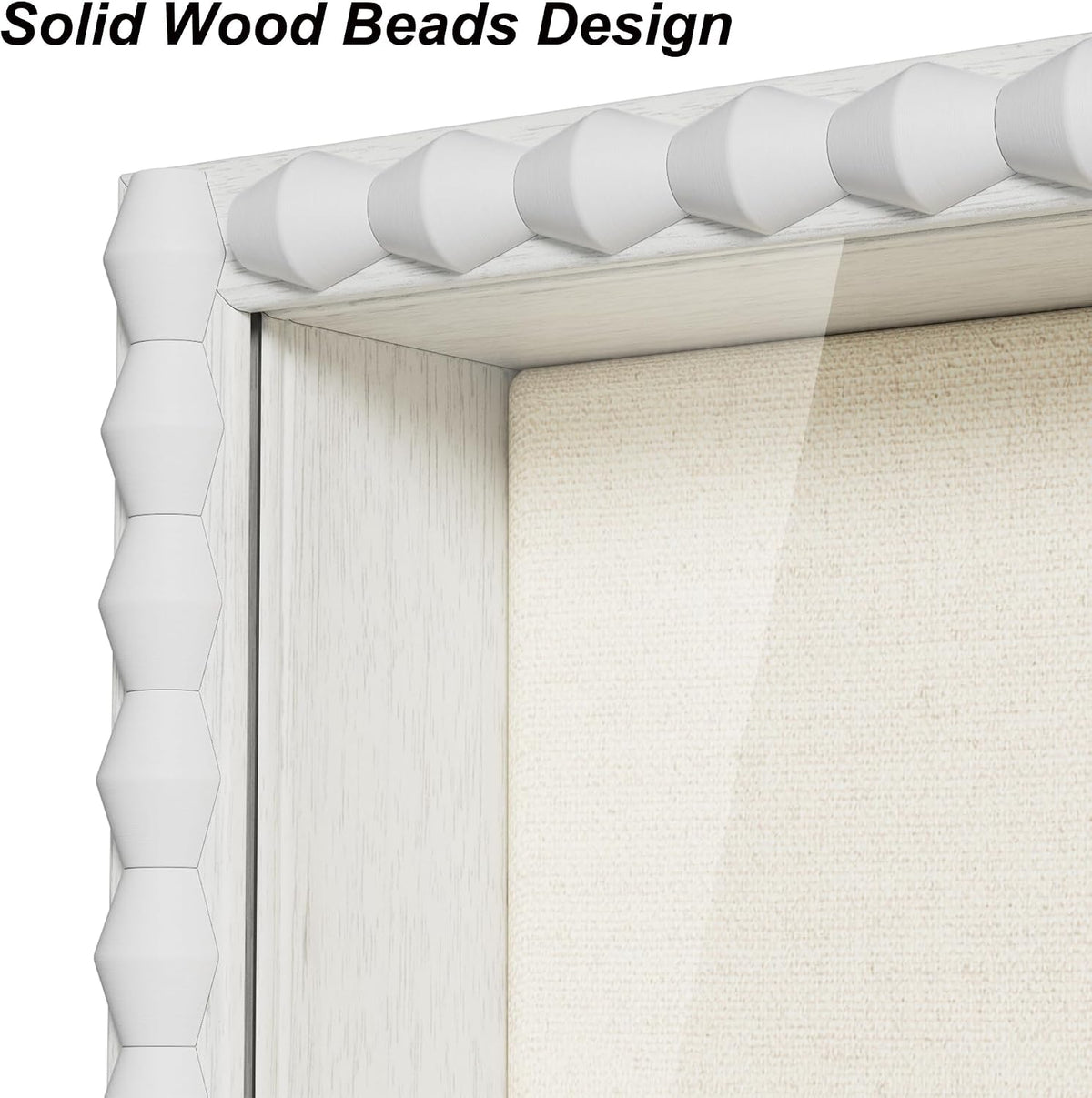 Love-KANKEI 11x14 Deep Shadow Box Frame,Solid Wood Beaded Edge Frame,White