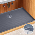 Heavy Duty Under Sink Mat for Kitchen Waterproof 34" x 22" | Extra Thick 1000g Silicone Under Sink Tray with Raised Edges for Kitchen & Bathroom Cabinet Organizer and Sink Drip Tray