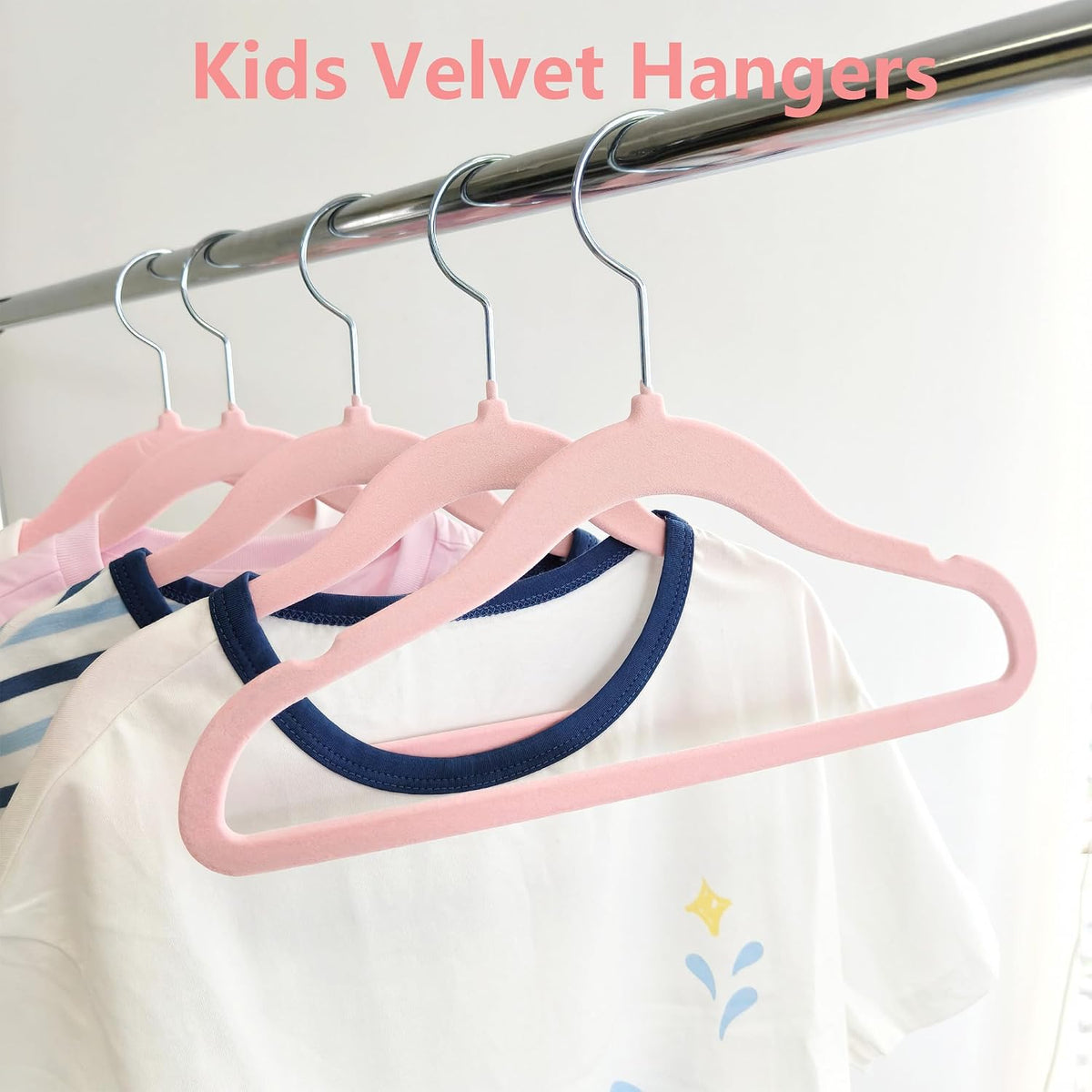 30 Pack Pink Velvet Kids Clothes Hangers - 11.6in for Ages 4-10,with 360° Swivel Hook, Non-Slip, Space-Saving Slim Felt Hangers for Kids Coats, Jackets, Dresses,Shirts, Suits & T-Shirts