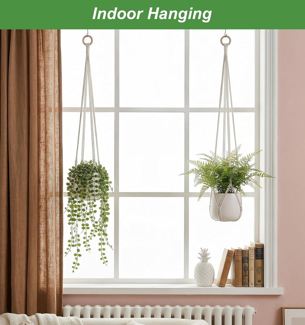 31 Inch Hanging Plant Holder, Decorative Small Macrame Plant Hangers Indoor