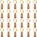 24 Pack 20 LED Wine Bottle Cork Lights, Fairy Mini String Lights Copper Wire, Battery Operated Starry Lights for DIY, Christmas, Halloween, Wedding, Party, Indoor&Outdoor (24 Pack, Warm White)