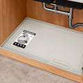 Waterproof Under Sink Mat 34"x22", Silicone Mat, Beige