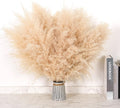 Pasuvsigt 12Pcs 17 Inch Dried Pampas Grass Fluffy Stem Home Wedding Decor