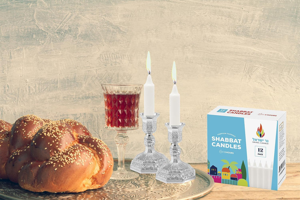 Classic White Candles-72 Bulk 2 Pack (Total of 144 Candles) - Traditional Shabbat, Dinner, Ceremonies, and Emergencies- Long Lasting Burn Time