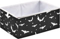 CaTaKu Bats Star Black Cube Storage Bins for Organization, Rectangular Fabric Storage Cubes Storage Bins for Cube Organizer Foldable Storage Baskets for Shelves Living Room