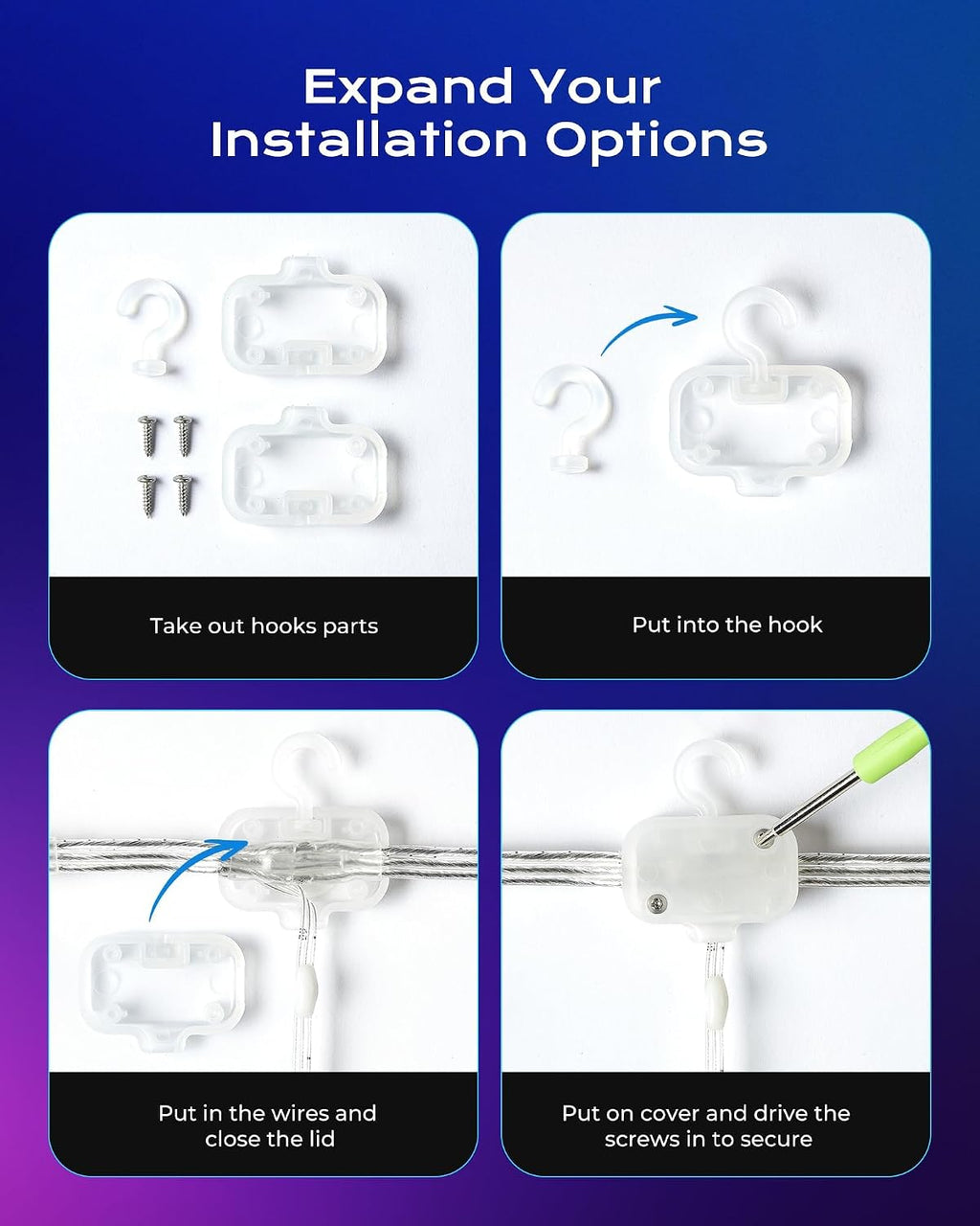 540 RGB LED Smart Curtain Lights with APP Control, 4.9x6.6Ft