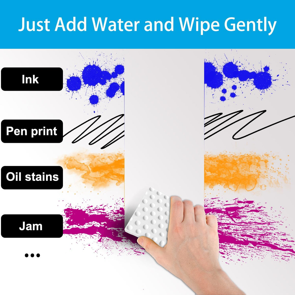 SmilinFit Melamine Sponge Erasers, 50 Pack, 2X Density Cleaning Sponges