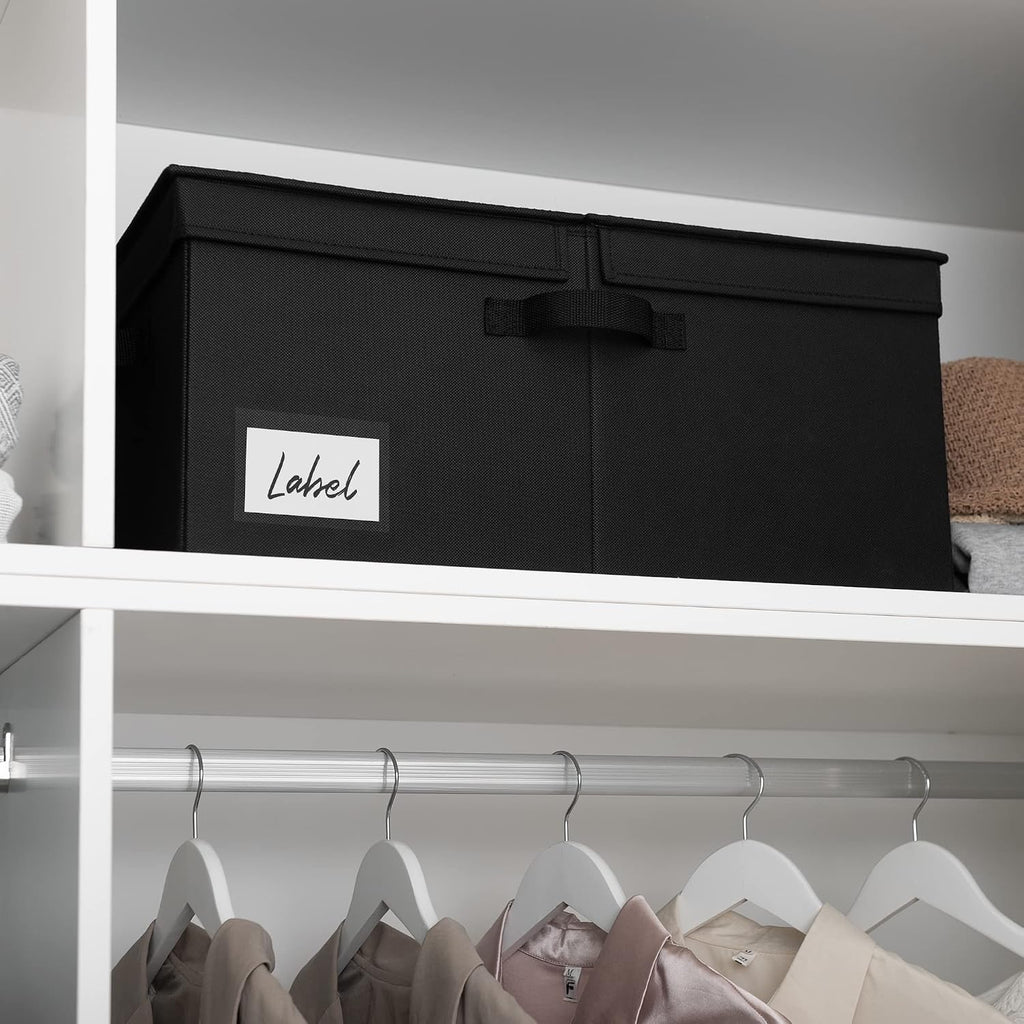 GRANNY SAYS Extra Large Storage Bins with Lids, Closet Bins, Black