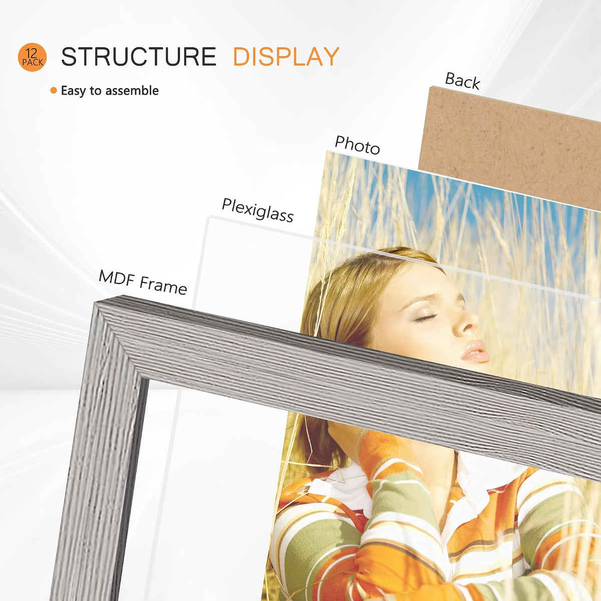 DUENPY 12 Pack Gallery Collage Frame Mixed Multi Color