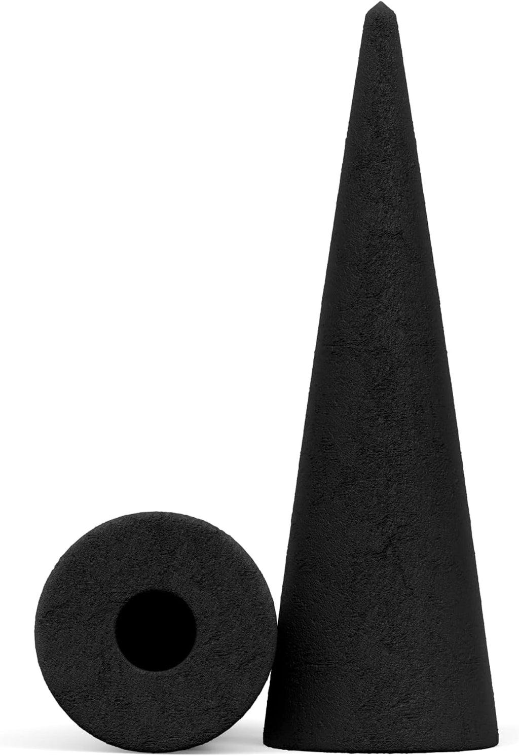 100 Unscented Charcoal Incense Cones 2" BACKFLOW - 100% Natural Blanks - Great for DIY Aromatherapy Incense Making, Waterfall Burner and Holder