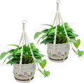 Macrame Plant Hangers, 20 inch Plant Hangers Indoor, Short No Tassels