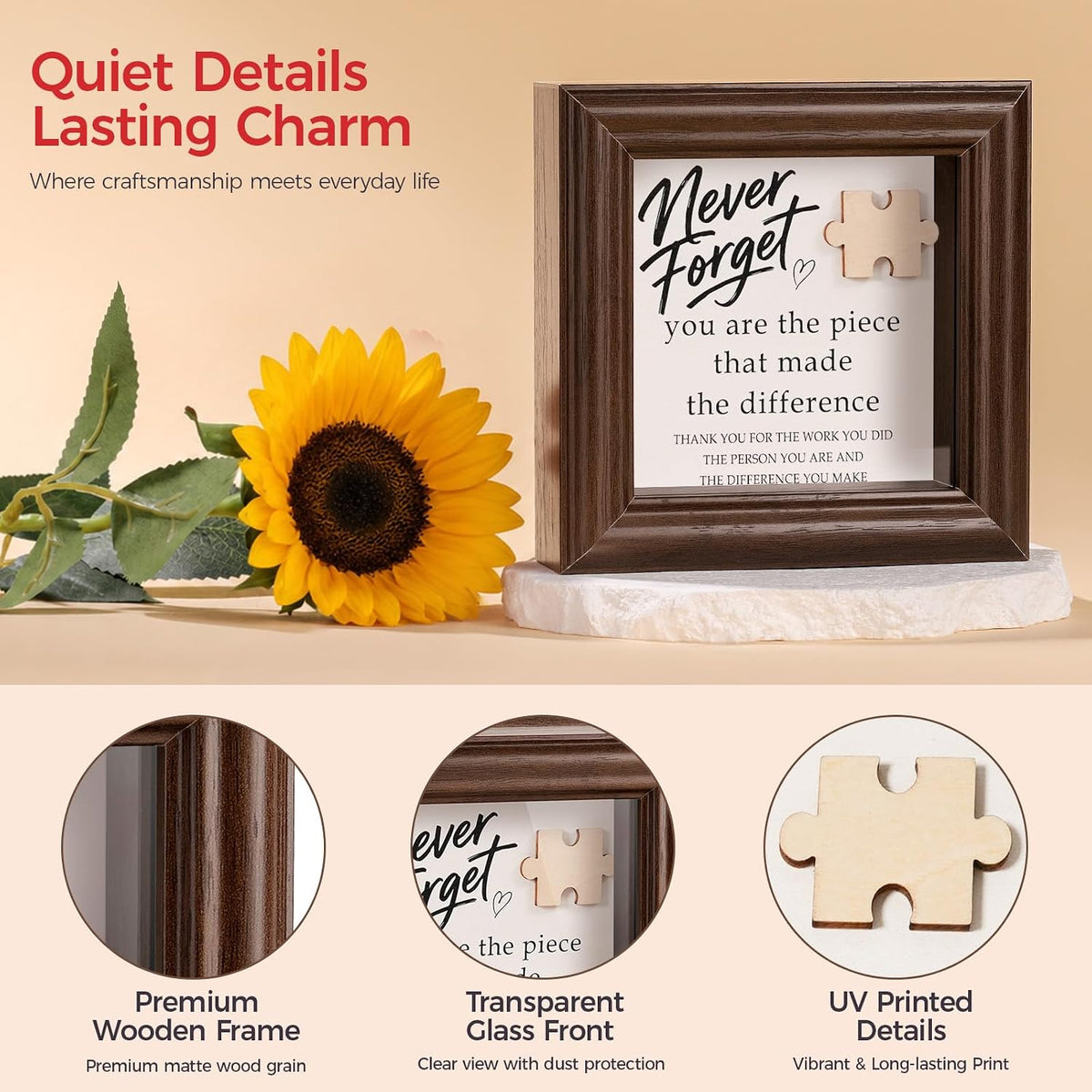 Employee Appreciation Gifts Never Forget the Difference You Make Shadow Box