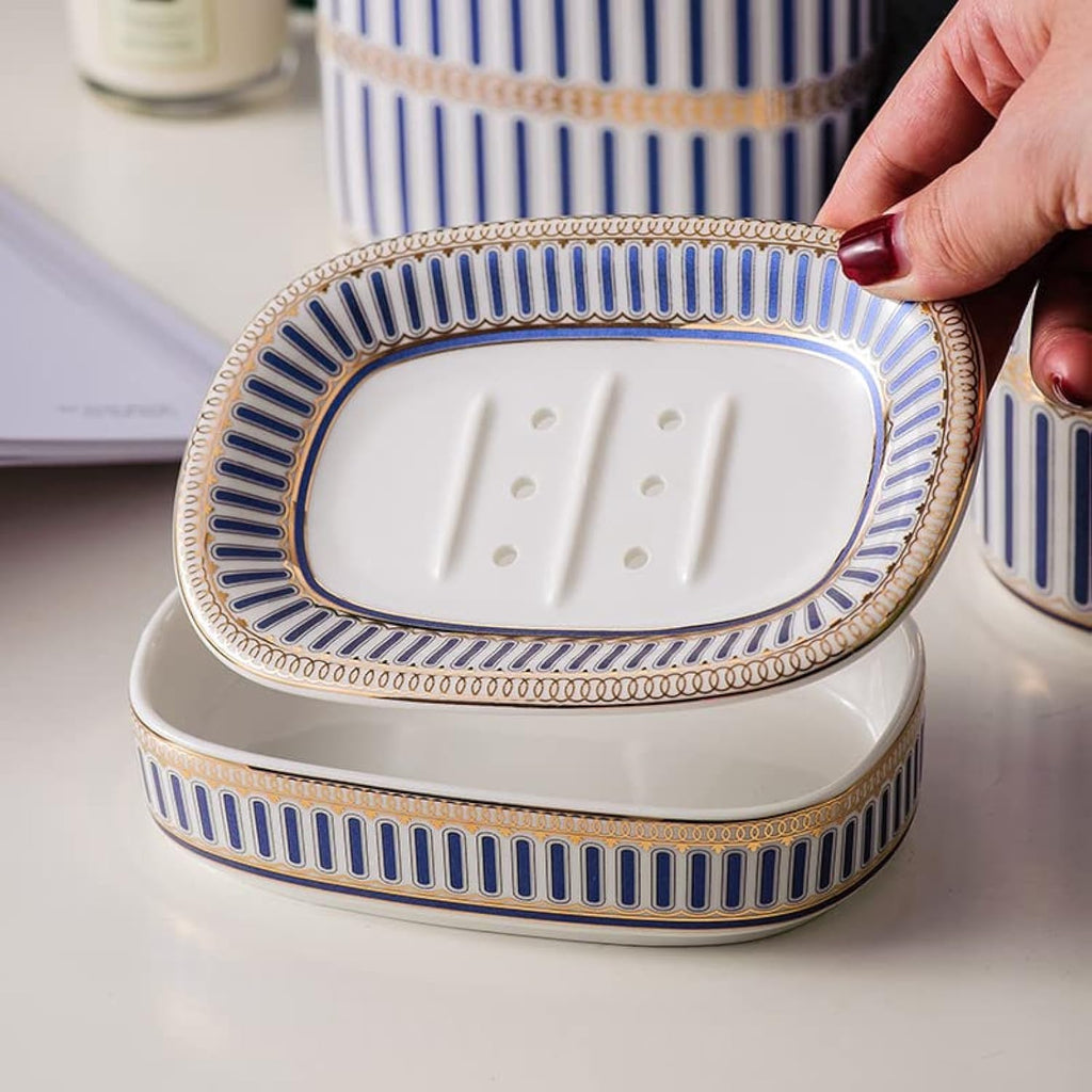 Self Draining Soap Dish, Double-Layer Bar Soap Tray(Style A)