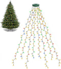 BOLWEO Christmas Tree Lights, 280LED 8 Lines Christmas Lights for Tree 8 Modes for 6ft-7ft Christmas Tree, UL Certified Indoor Outdoor Christmas Decorations 8 * 6.6ft Drops Multi-Color