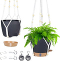 8 Inch Self Watering Hanging Planter for Indoor Outdoor Plants, 2 Pack