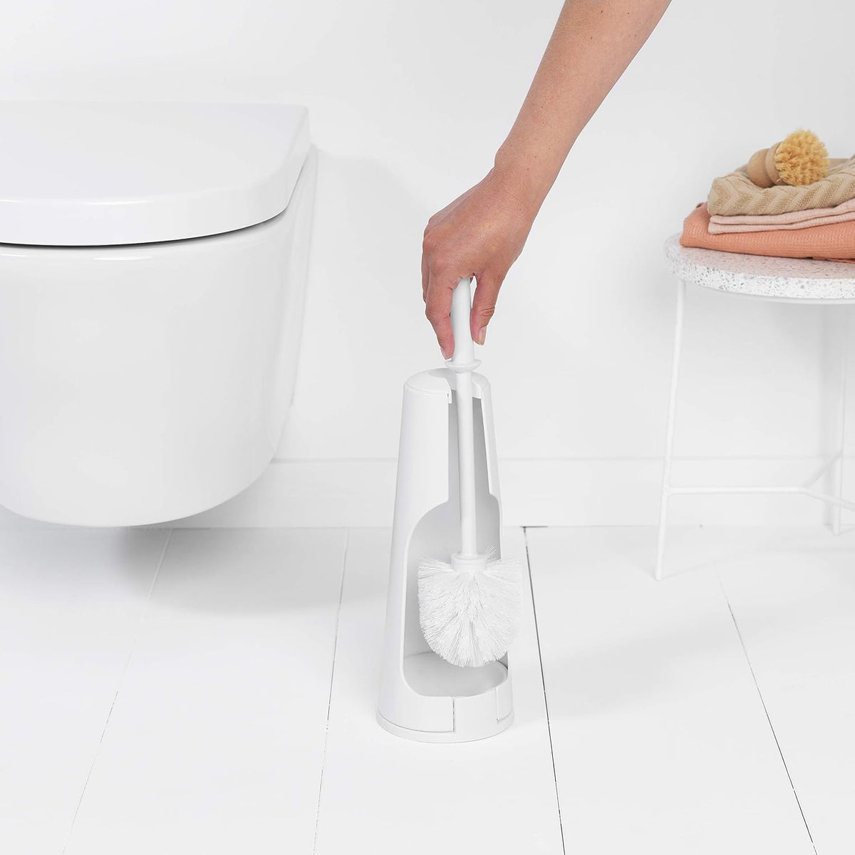 Brabantia Toilet Brush and Holder, White (414664) (Pack of 2)