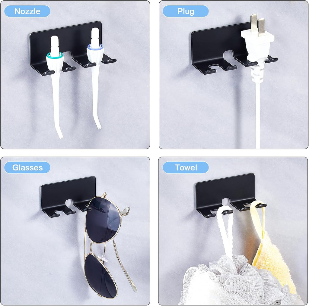 Electric Toothbrush Head Holder, Toothbrush Holders Wall Mounted, Electric Toothbrushs Holder, Bathroom Shower Tooth Brushing Holder, Tooth Brush Head Holder Organiser (Black, Small)